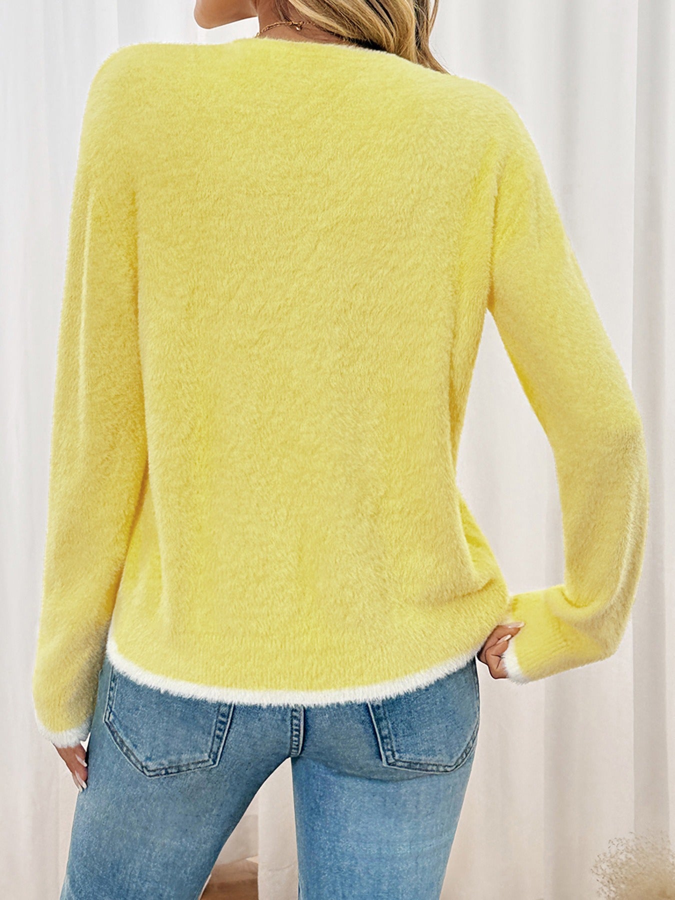 V-neck Bow Sweater InsStreet