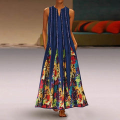 Floral Printed Maxi Long Dress InsStreet