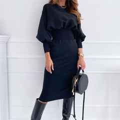 Black Pink Bodycon Elegant Office Woman Dresses InsStreet