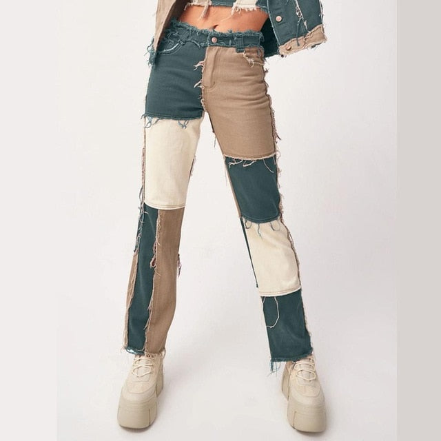 Casual Hip Hop High Waist Loose Straight Pants InsStreet