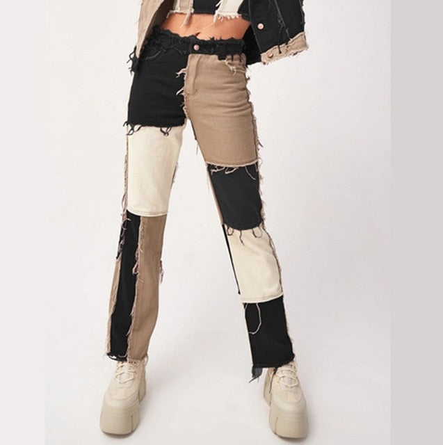 Casual Hip Hop High Waist Loose Straight Pants InsStreet