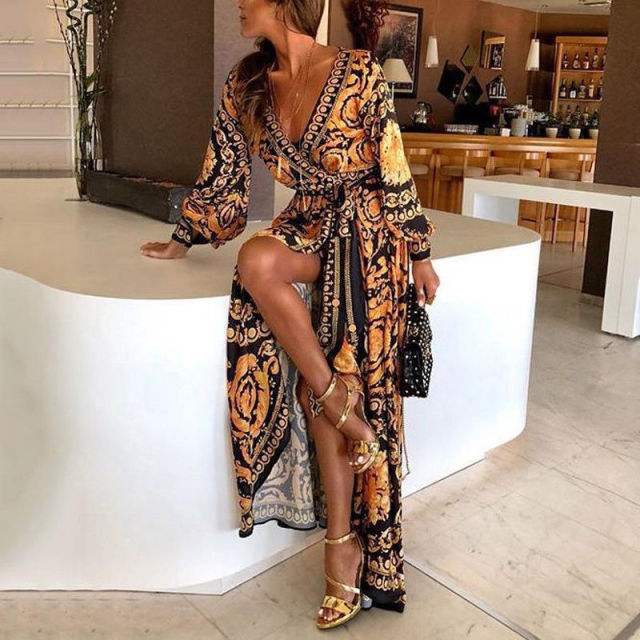 Sexy Elegant V-neck Long Maxi Dresses InsStreet