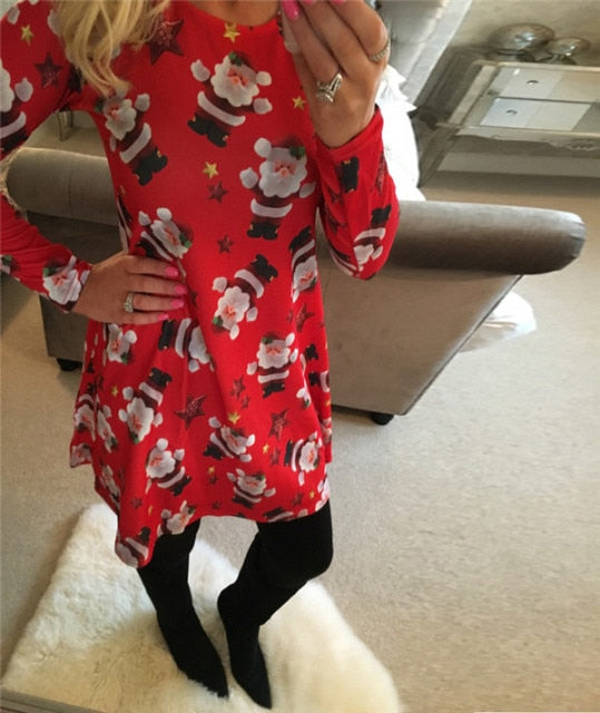 Long Sleeve Cute Christmas Dresses InsStreet