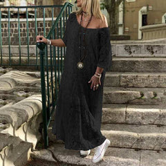 Maxi Long Summer O Neck Dress InsStreet