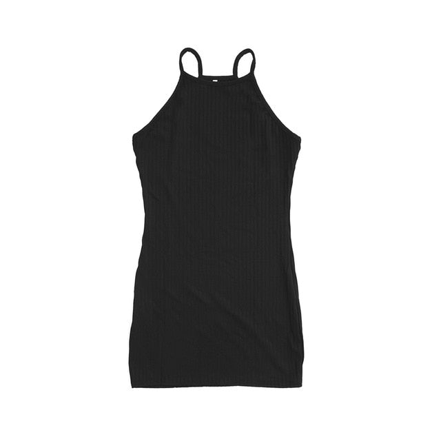 Ladies Sexy Sleeveless Slim Fit Mini Short Dress InsStreet