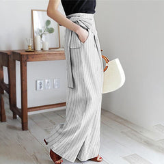 Fashion Stripe Kink Pocket Casual Pants InsStreet