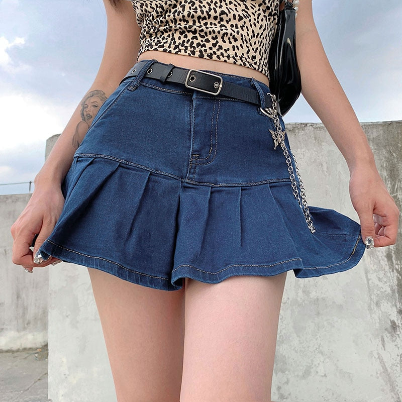 High Waist Jeans Ruffles Fashion Shorts InsStreet