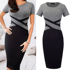 Sexy Slim Party Short Sleeve O-neck Midi Dress InsStreet