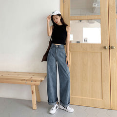 Elastic Fashion Boyfriend Style Denim Pants InsStreet