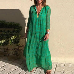 Long Sleeve Bohemian Maxi Dresses InsStreet