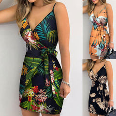 Chic Fashion Flower Print Mini Dress InsStreet