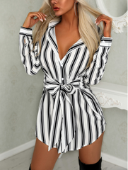 Sexy Bandage Shirt Dress InsStreet