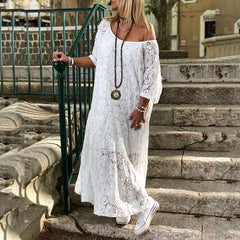 Maxi Long Summer O Neck Dress InsStreet