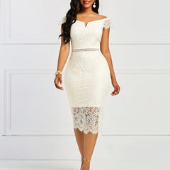 Lace Hollow Backless Elegant Party Chic Retro Dress InsStreet