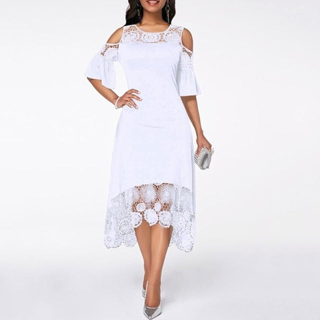 Lace Hollow Backless Elegant Party Chic Retro Dress InsStreet