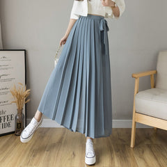 Pleated Chiffon Plus Size High Waist Skirt InsStreet