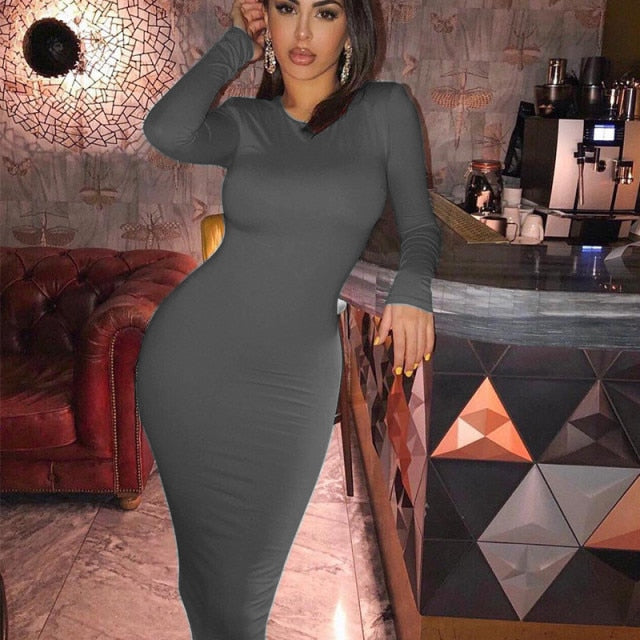 Sexy Club Elastic Elegant Pencil Dresses InsStreet