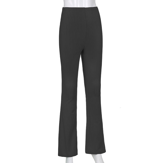 High Waist Aesthetic Female Vintage Pants InsStreet