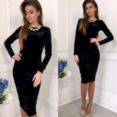 Casual Sleeveless O Neck Bodycon Dress InsStreet