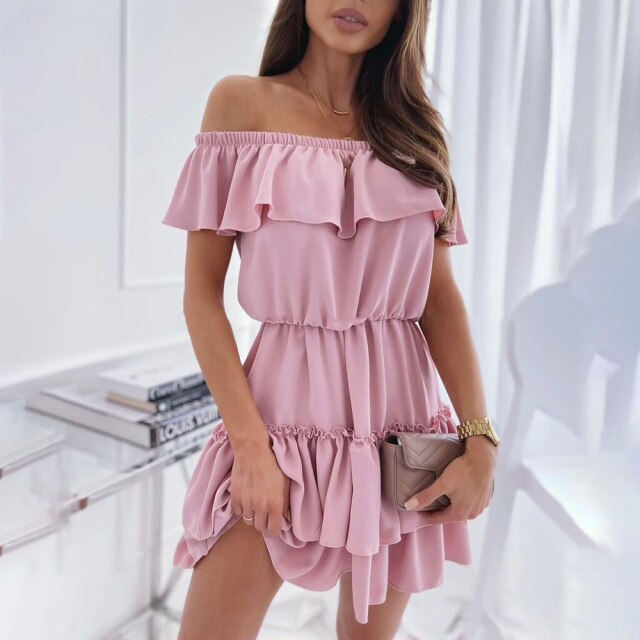 Sexy Mini Short Sleeve Cake Dress InsStreet