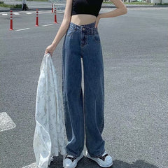 Woman Jeans High Waist Denim Pants InsStreet