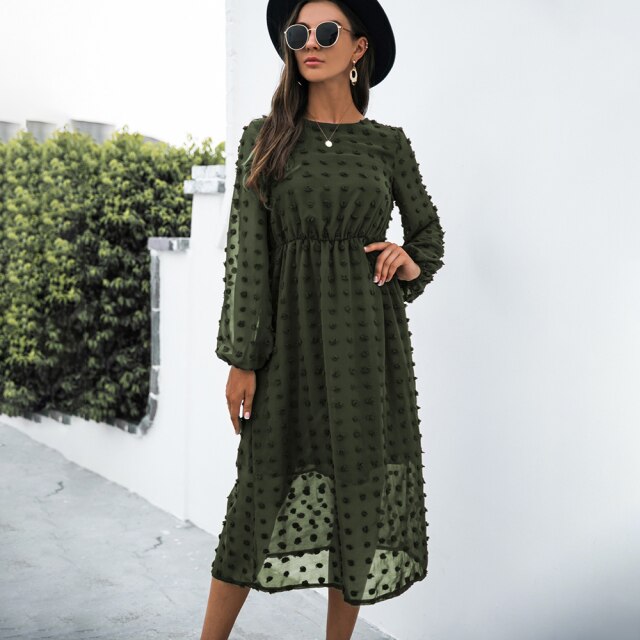 Elegant Casual Chiffon Party Vintage Midi Dresses InsStreet