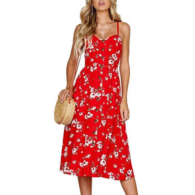 Casual Print Beach Dress InsStreet