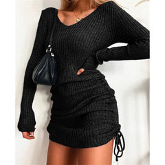 Elegant Fashion V-Neck Long Sleeve Bodycon Party Dresses InsStreet