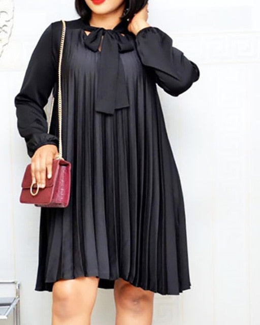 Long Lantern Sleeves Knee Length Fashion Dresses InsStreet