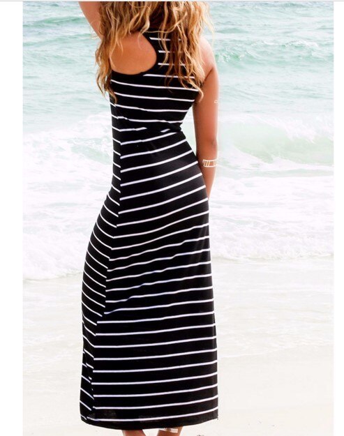 Sexy Lady Stripe Beach Dress InsStreet