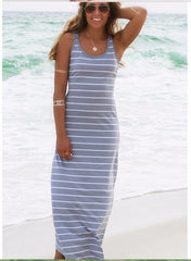 Sexy Lady Stripe Beach Dress InsStreet