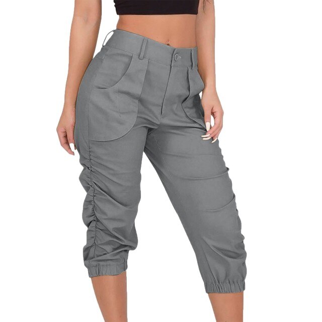 High Waist Cropped Pants InsStreet