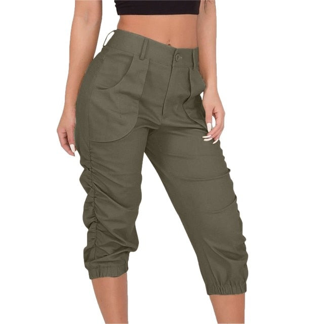 High Waist Cropped Pants InsStreet