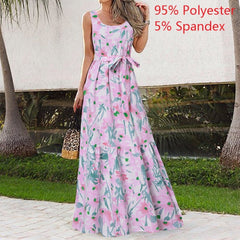 Sexy Party Maxi Sleeveless Floral Print Dress InsStreet