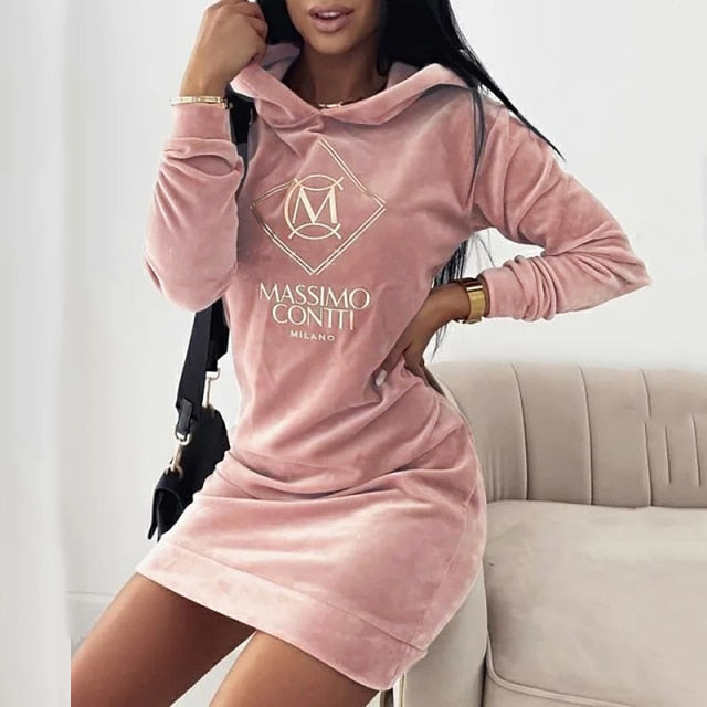 Elegant Velvet Women Mini Dress InsStreet