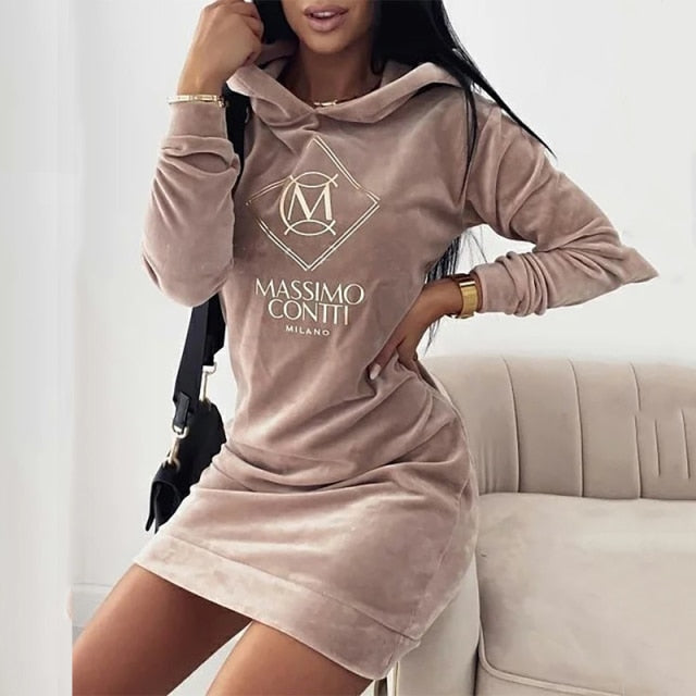 Elegant Velvet Women Mini Dress InsStreet