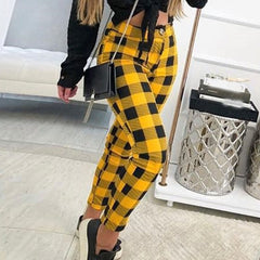 Casual Elastic High Waist Loose Pockets Long Pants InsStreet