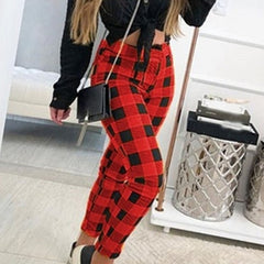 Casual Elastic High Waist Loose Pockets Long Pants InsStreet