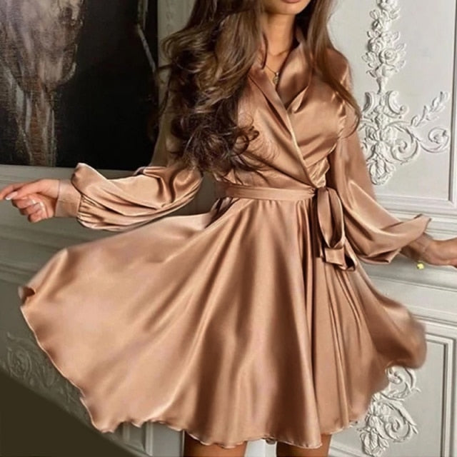 Lantern Sleeve Elegant Fashion Dress InsStreet