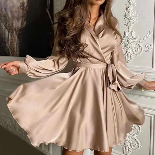 Lantern Sleeve Elegant Fashion Dress InsStreet