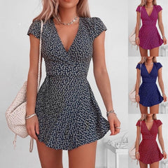 Short Sleeve Sexy V-neck Dresses InsStreet