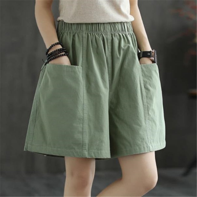 High Waist Cotton Loose Casual Thin Shorts InsStreet