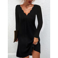 Fashion Sexy Casual Long Sleeve Vestidos Pullover Party Dress InsStreet