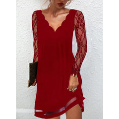 Fashion Sexy Casual Long Sleeve Vestidos Pullover Party Dress InsStreet