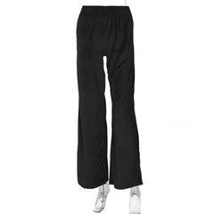 Solid Velvet Wide Leg Pants InsStreet