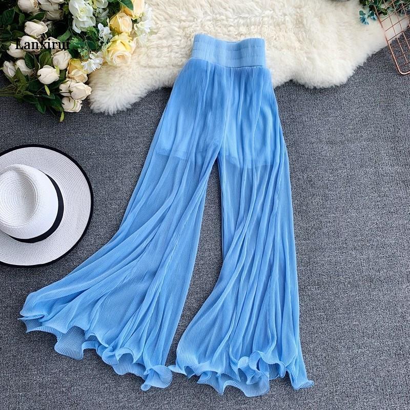 Cool High Waist Pleated Pants InsStreet