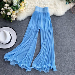 Cool High Waist Pleated Pants InsStreet