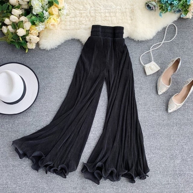 Cool High Waist Pleated Pants InsStreet