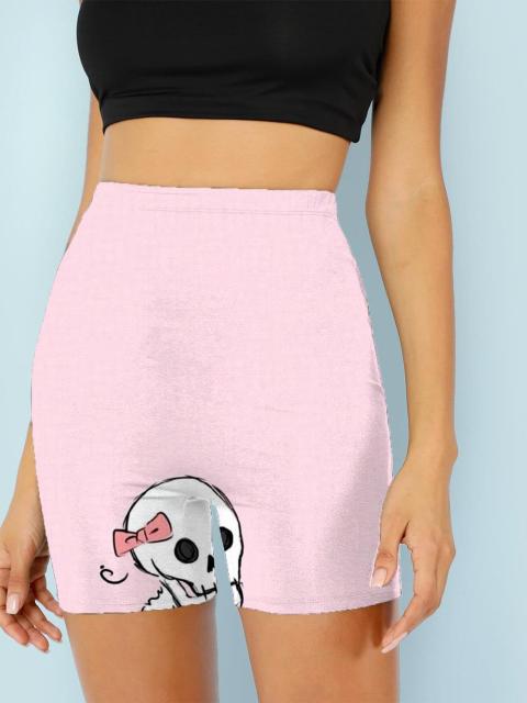 Women Skeleton Short Dancing  Rock High Waist Womens Pants InsStreet