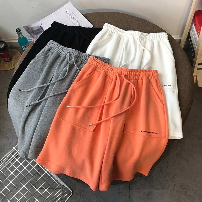 Knee Length Pants Drawstring Korean Shorts InsStreet